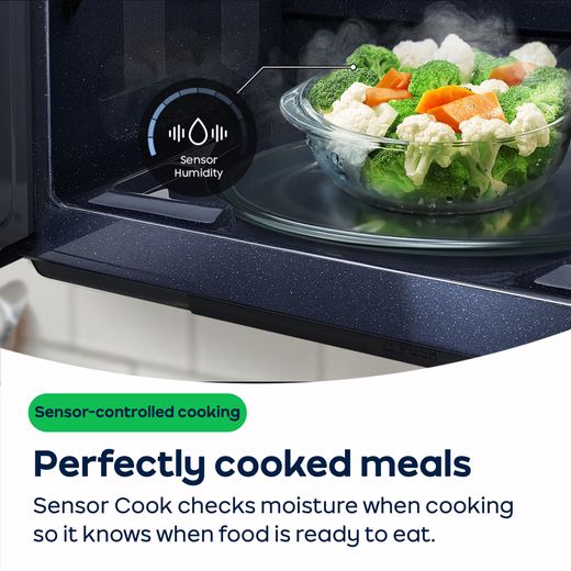 Samsung MG22M8274AT 38cm High, Built In Small Microwave With Grill - Stainless Steel - AO Annotation - Sensor Cook